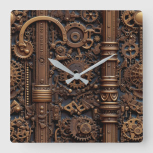 Reloj de pared de engranajes de vapor