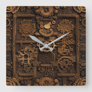 Reloj de pared de engranajes de vapor
