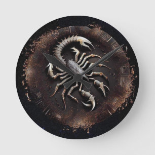 Reloj de pared de escorpio zodiaco