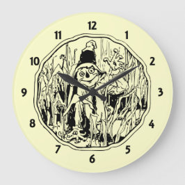 Reloj de pared de espantapájaros de Halloween