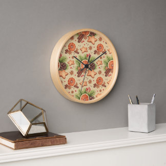 Reloj de pared de especias de vacaciones