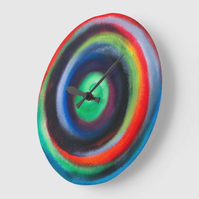 Reloj de pared de espiral colorido (Ángulo)