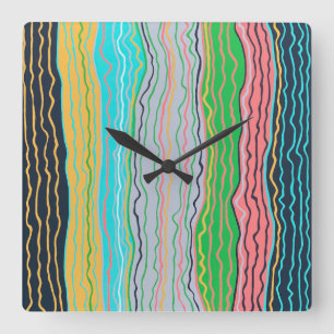 Reloj de pared de esquiggles moderno