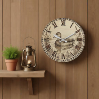 Reloj de pared de estanque de patos 