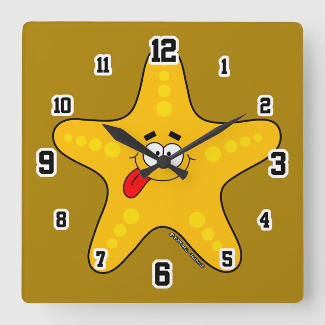 Reloj de Pared de Estrella de Mar Adorable (Anverso)
