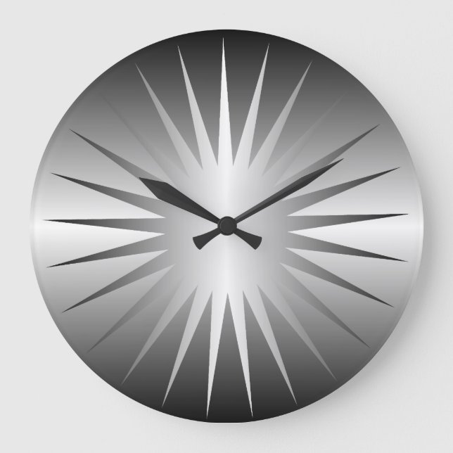 Reloj de pared de estrella de plata minimalista (Anverso)