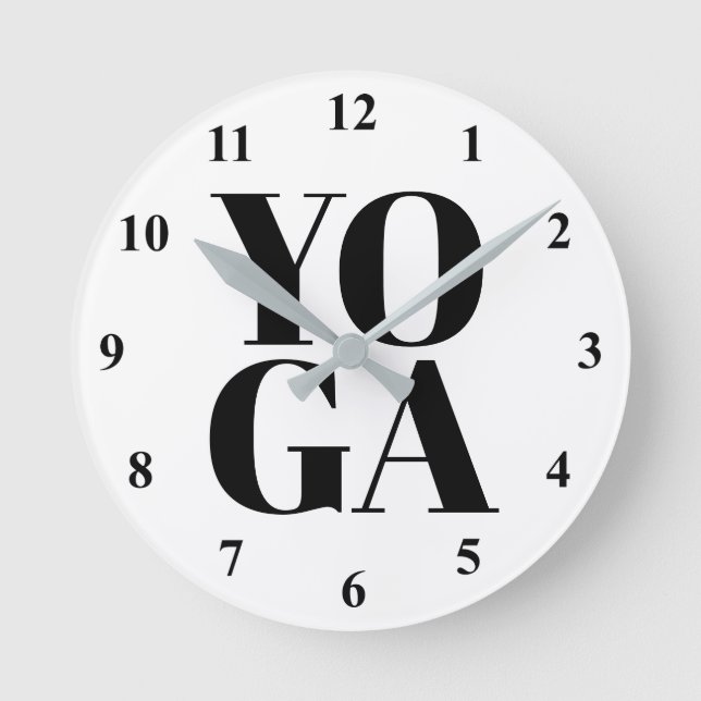 Reloj de pared de estudio de yoga personalizado co (Anverso)
