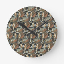 Reloj de pared de familia de marmota, acrílico red