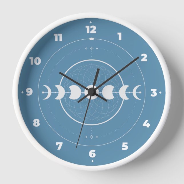 Reloj de pared de fase lunar (Anverso)