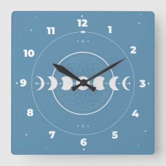 Reloj de pared de fase lunar