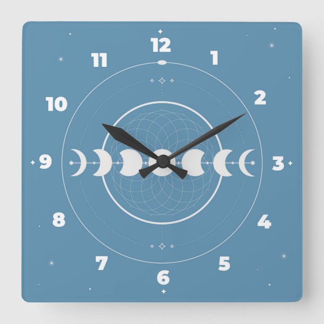 Reloj de pared de fase lunar (Anverso)