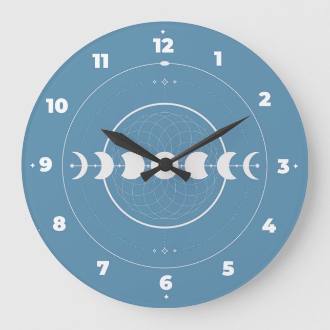 Reloj de pared de fases lunares (Anverso)