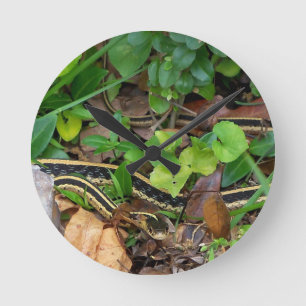 Reloj de pared de fauna de culebra de jardín