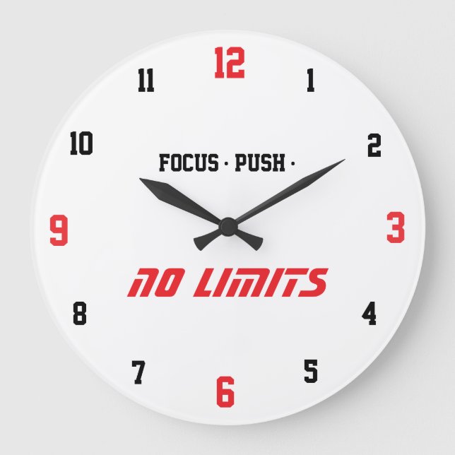 Reloj de pared de fitness motivacional (Anverso)