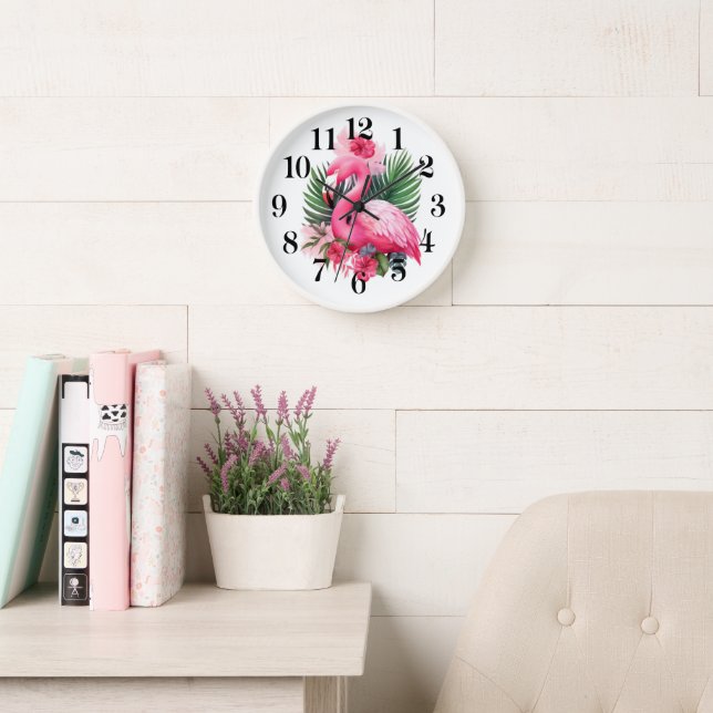 Reloj de pared de flamenco (Sala de lectura)