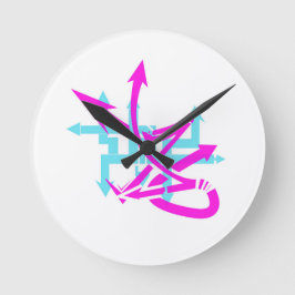 Reloj de pared de flechas abstractas