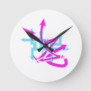 Reloj de pared de flechas abstractas