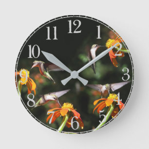 Reloj de pared de flor de girasol
