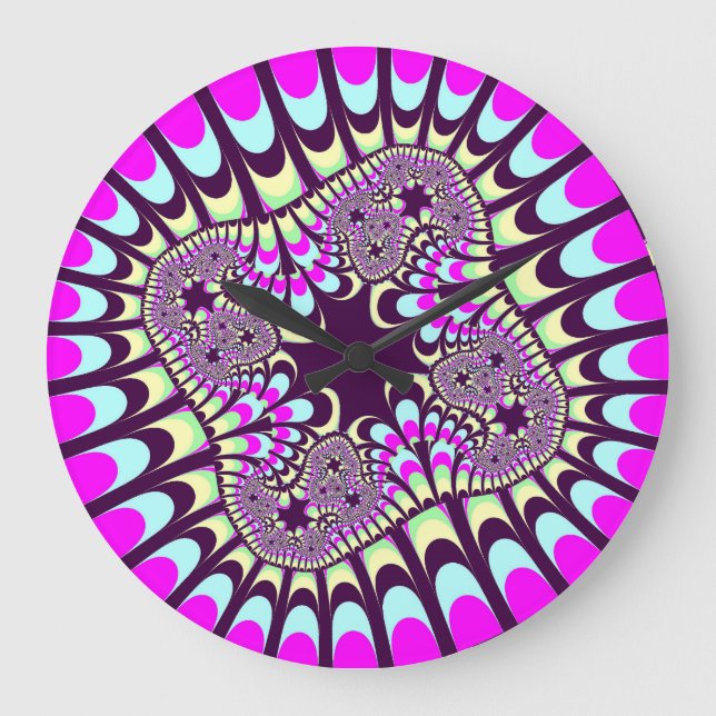 Reloj de pared de flor de pintura nativa de person (Anverso)