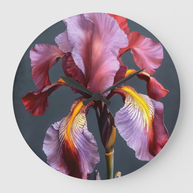 reloj de pared de flores (Anverso)