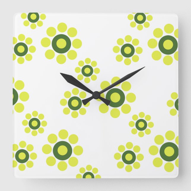 Reloj de pared de flores de primavera de estilo vi (Anverso)