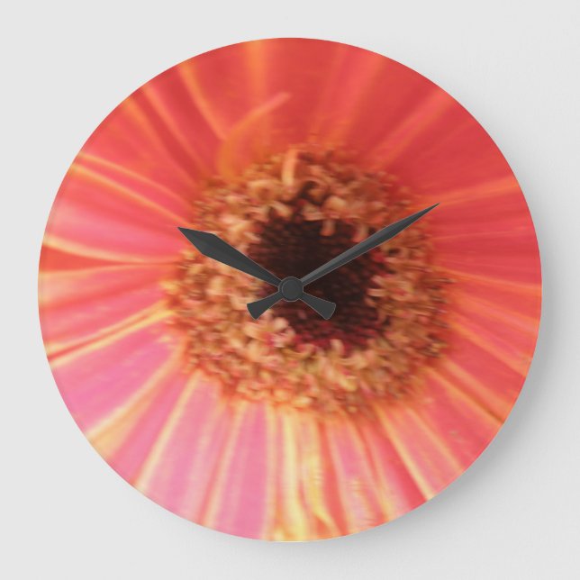 Reloj de pared de flores Gerbera Daisy (Anverso)