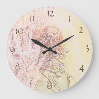 Reloj de pared de flores nativas