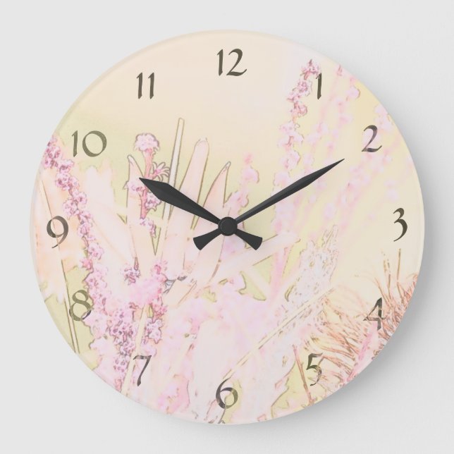 Reloj de pared de flores nativas (Anverso)