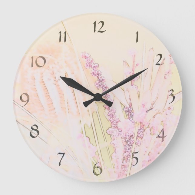 Reloj de pared de flores nativas (Anverso)