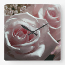 Reloj de pared de flores Rosa bonito