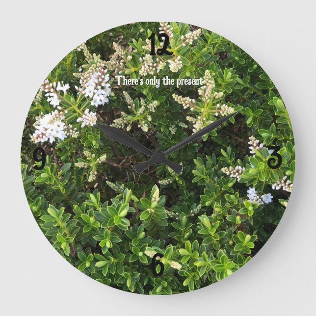 Reloj de pared de fondo floral (Anverso)