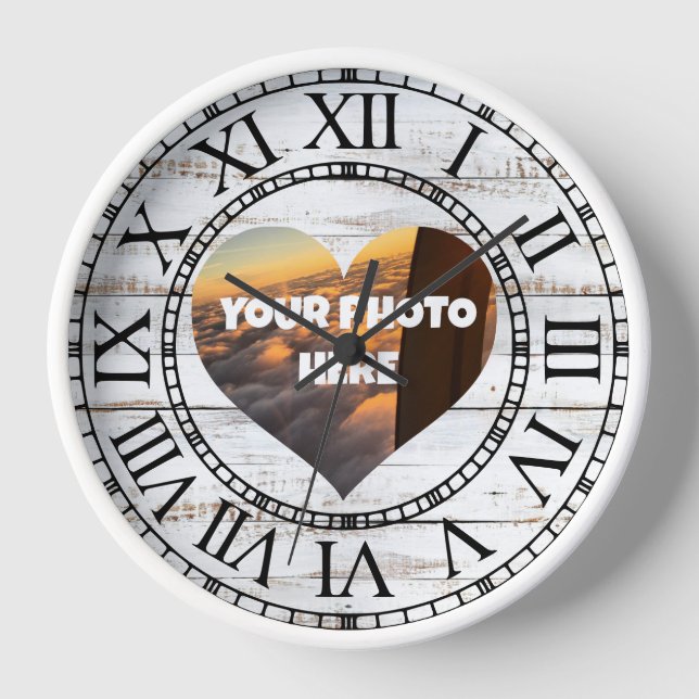Reloj de pared de fotos de personalizable (Anverso)