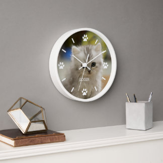 Reloj de pared de fotos del Mascota de la ruta del