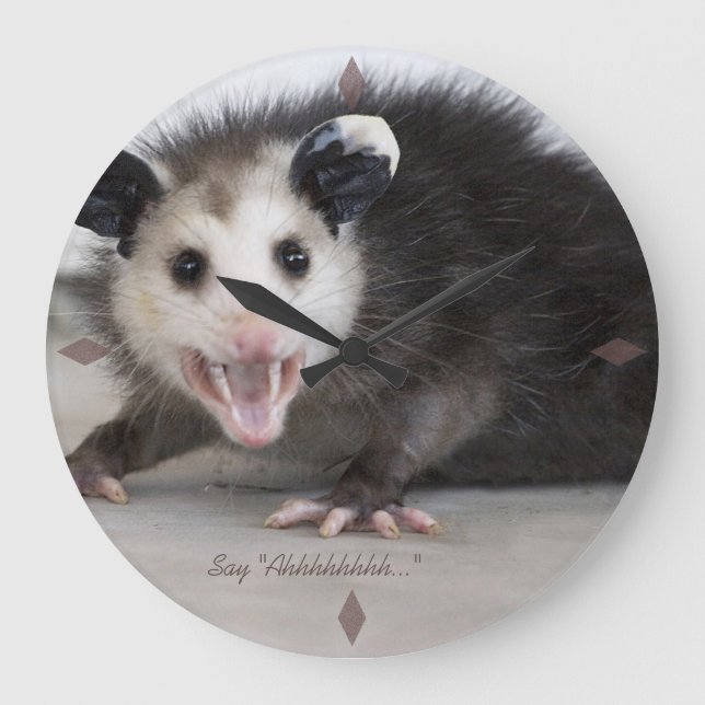 reloj de pared de fotos opossum de consulta médica (Anverso)