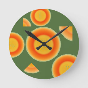 Reloj de pared de frutas de Cantalope Cantaloupe