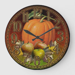 Reloj de pared de frutas de otoño