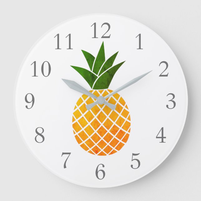 Reloj de pared de frutas de piña (Anverso)