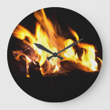 Reloj de pared de fuego