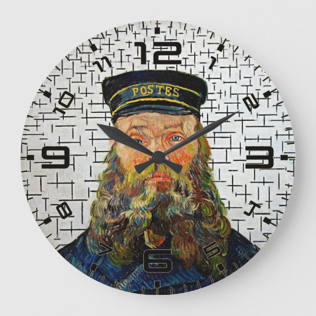 Reloj de pared de fusión de arte Van Gogh x Mondri (Anverso)