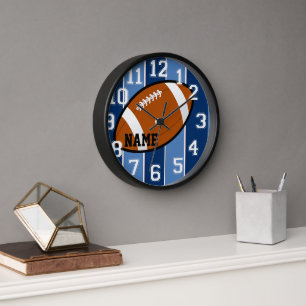 Reloj de pared de fútbol de colores tennessee