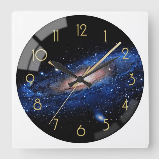 Reloj de pared de galaxia cósmica (Anverso)