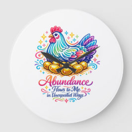 Reloj de pared de gallina dorada 8 huevos de oro A