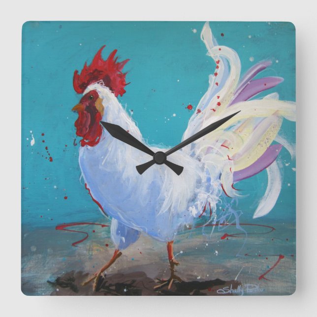 Reloj de pared de gallo (Anverso)