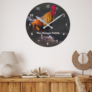 Reloj de pared de gallo personalizado