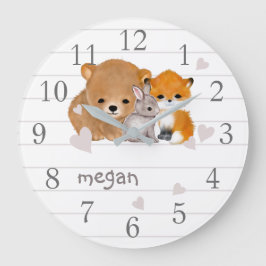 Reloj de pared de ganadería Woodland Animal Fox Be