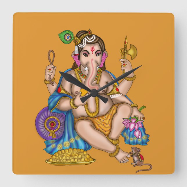Reloj de pared de Ganesha niño (Anverso)