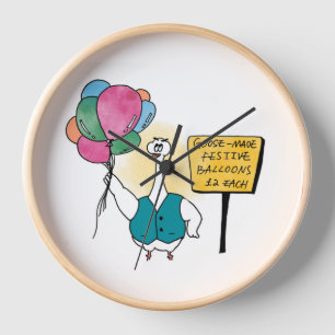 Reloj de pared de ganso de dibujos animados lindo