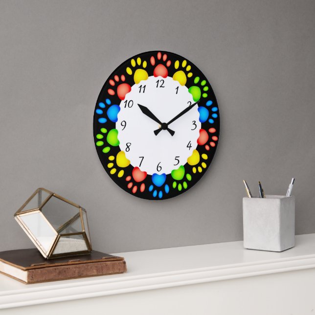 Reloj de pared de garras de perro (Oficina)