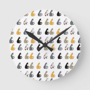 Reloj de pared de gatitos