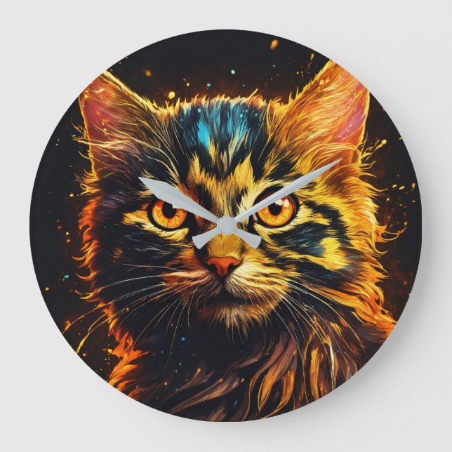 Reloj de pared de gatitos adorable para los fans d (Anverso)